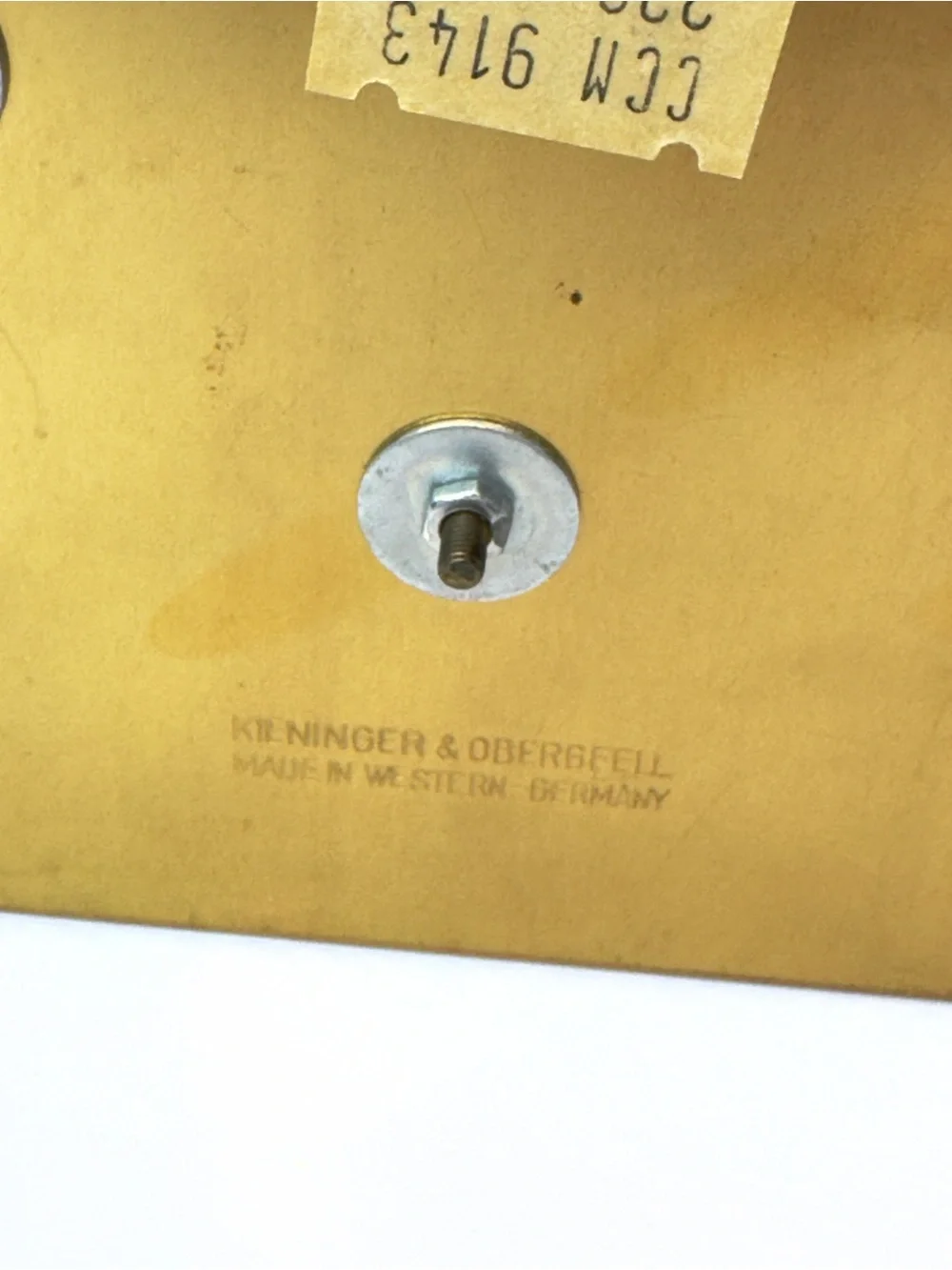 Kundo Quartz Brass Glass Mantel Clock West Germany Working, READ DESCRIPTION